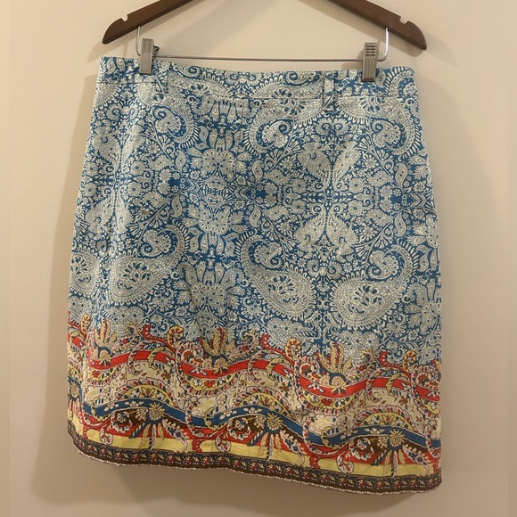 Lands end colourful skirt 12P (L) - Picture 2 of 6